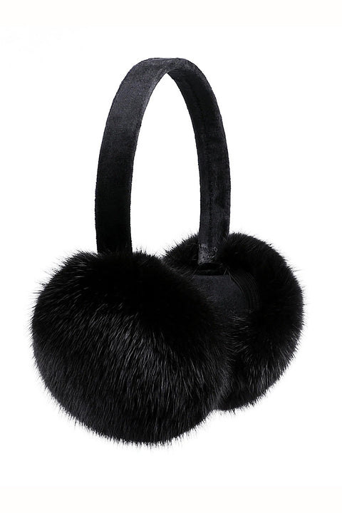 Cache-oreilles en vison noir
