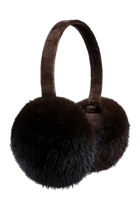 Cache-oreilles en vison brun