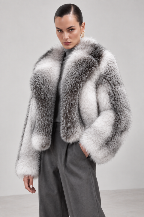 Cappotto in pelliccia di volpe artica