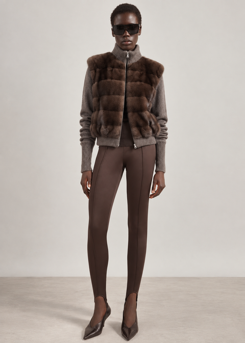 Chaqueta de cachemir y visón