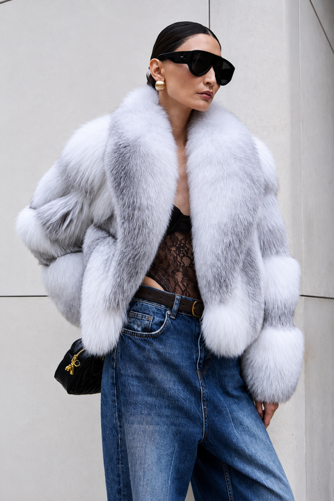 Manteau en fourrure de renard arctique