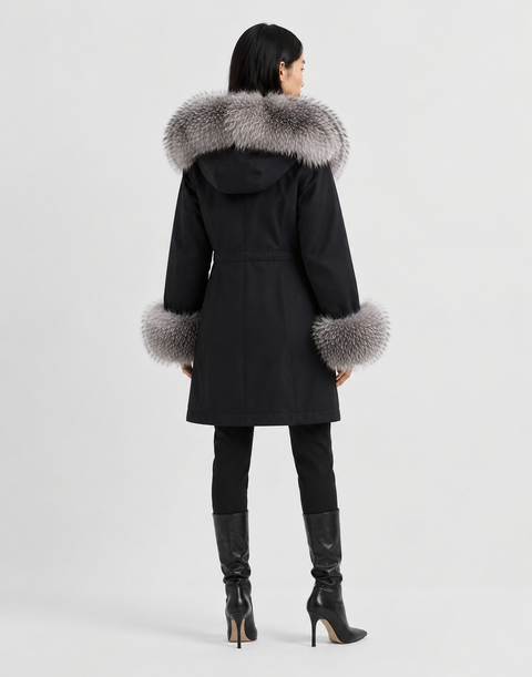 Parka mit Futter aus Fuchspelz