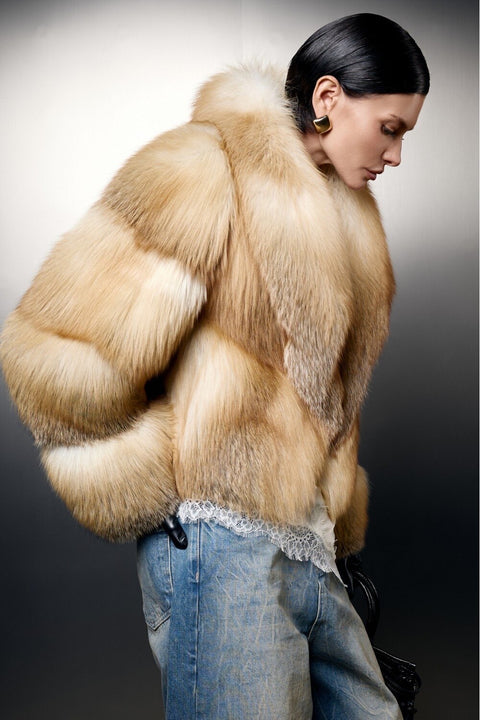 Gold Fox Fur Coat