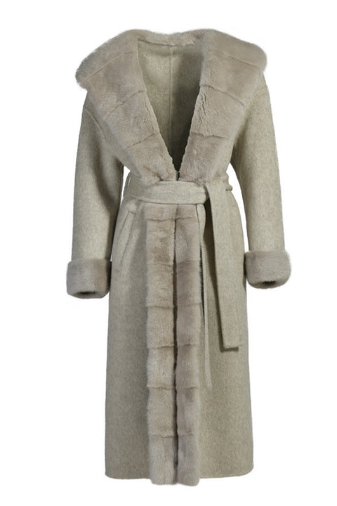 Hooded Cashmere Mink Coat