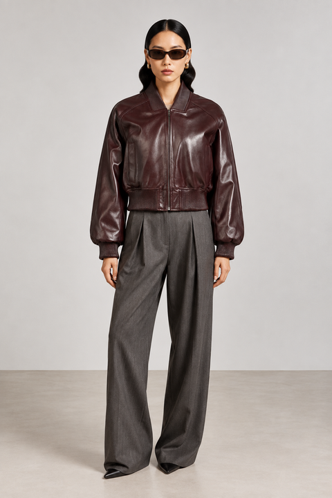 Bomber in pelle