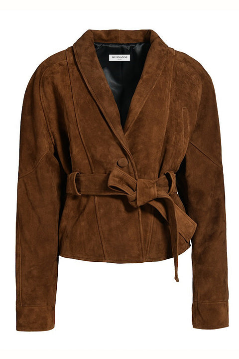 Short Brown Suede Jacket