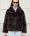 Manteau court en fourrure de vison