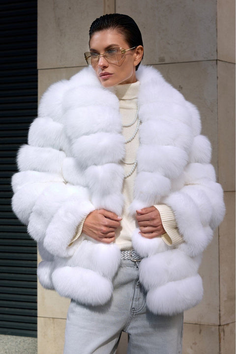 White Fox Fur Coat