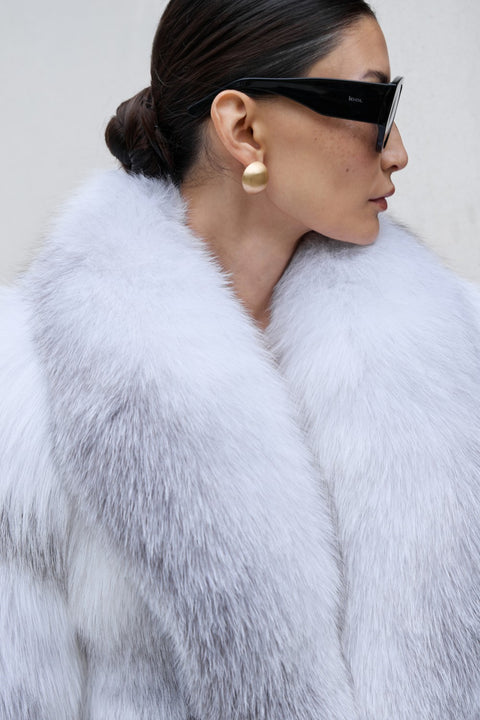 Manteau en fourrure de renard arctique