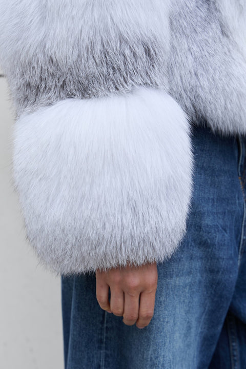 Manteau en fourrure de renard arctique