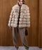 Beige Fox Fur Coat