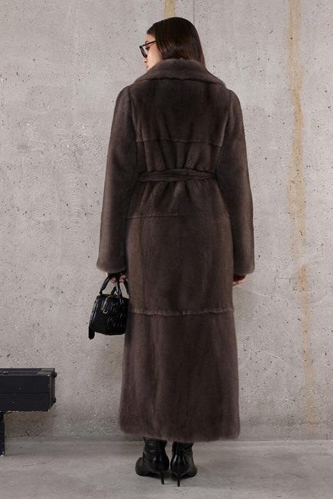 Long Mocca Mink Coat
