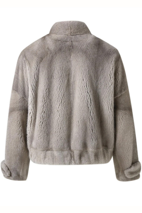 Short Grey Mink Jacket