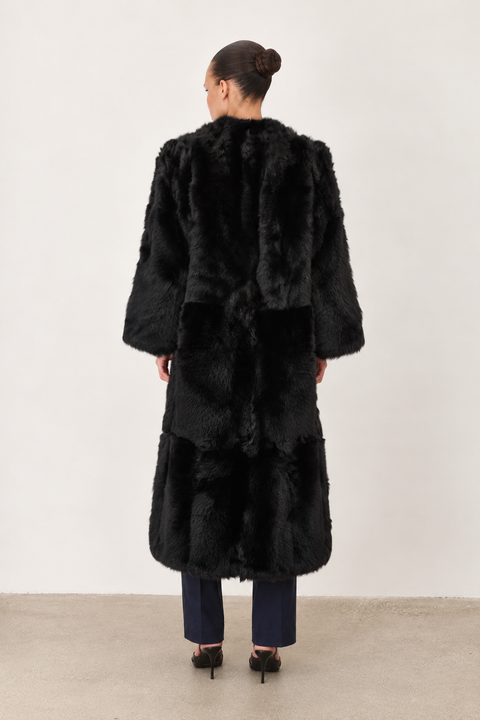 Cappotto lungo in montone toscano