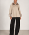 Short Cashmere Coat with Fur
