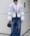 Manteau en fourrure de renard arctique