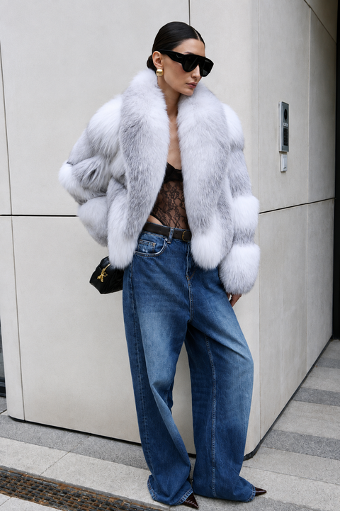 Manteau en fourrure de renard arctique