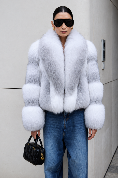 Manteau en fourrure de renard arctique