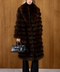 Manteau midi en fourrure de renard