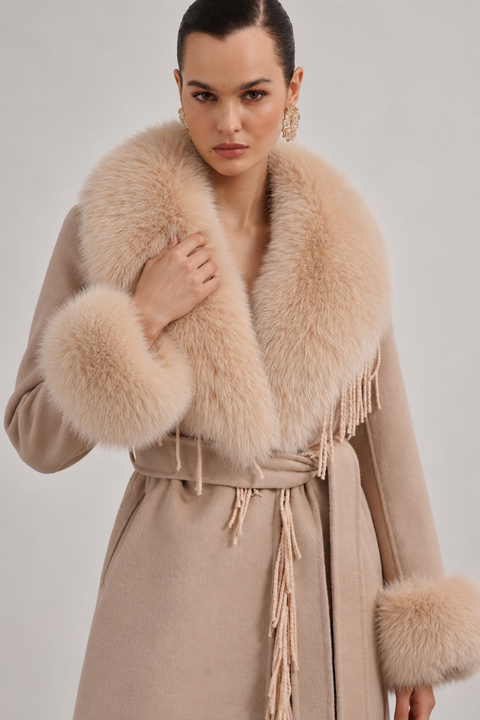 Fringe Wool Coat