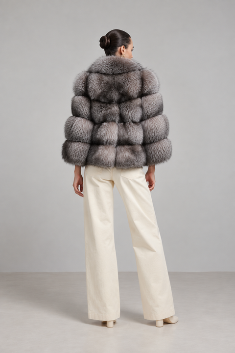 Cropped Fox Fur Coat