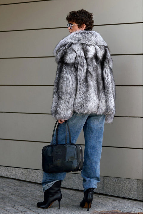 Silver Fox Fur Coat