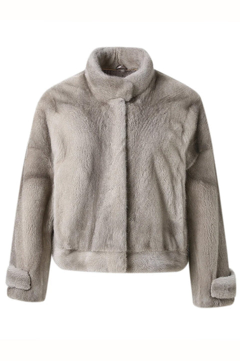 Short Grey Mink Jacket