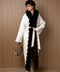 Cashmere coat with fox fur