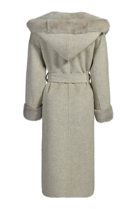 Hooded Cashmere Mink Coat