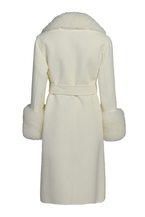 Cashmere Coat with Shearling