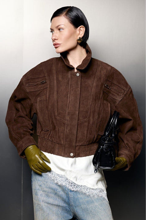 Cropped Suede Jacket