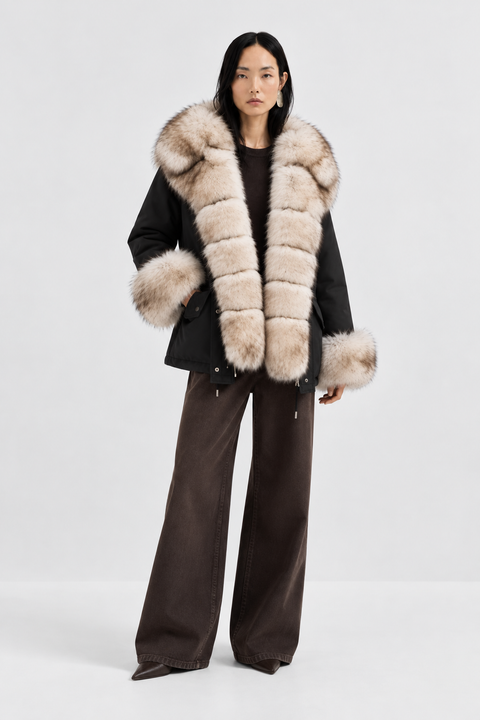 Short Lined Fur Parka