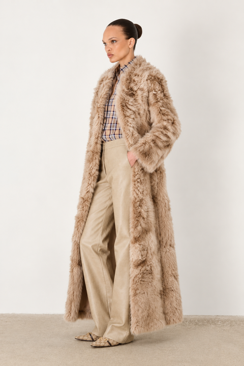 Cappotto lungo in montone toscano