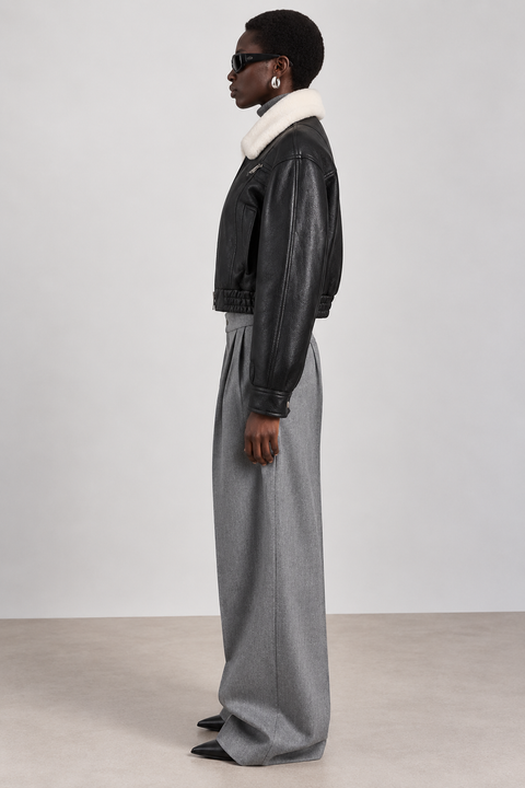 Cropped Shearling Jacket