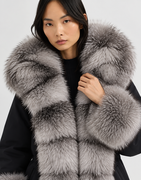 Parka mit Futter aus Fuchspelz