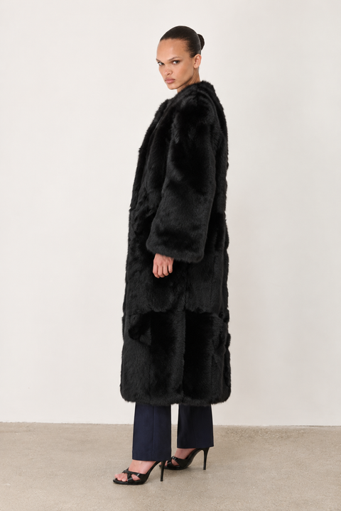 Cappotto lungo in montone toscano