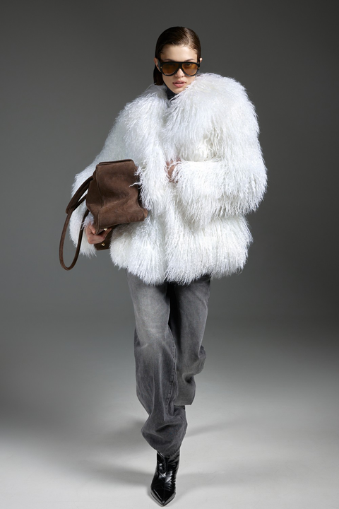 Oversized White Mongolian Coat
